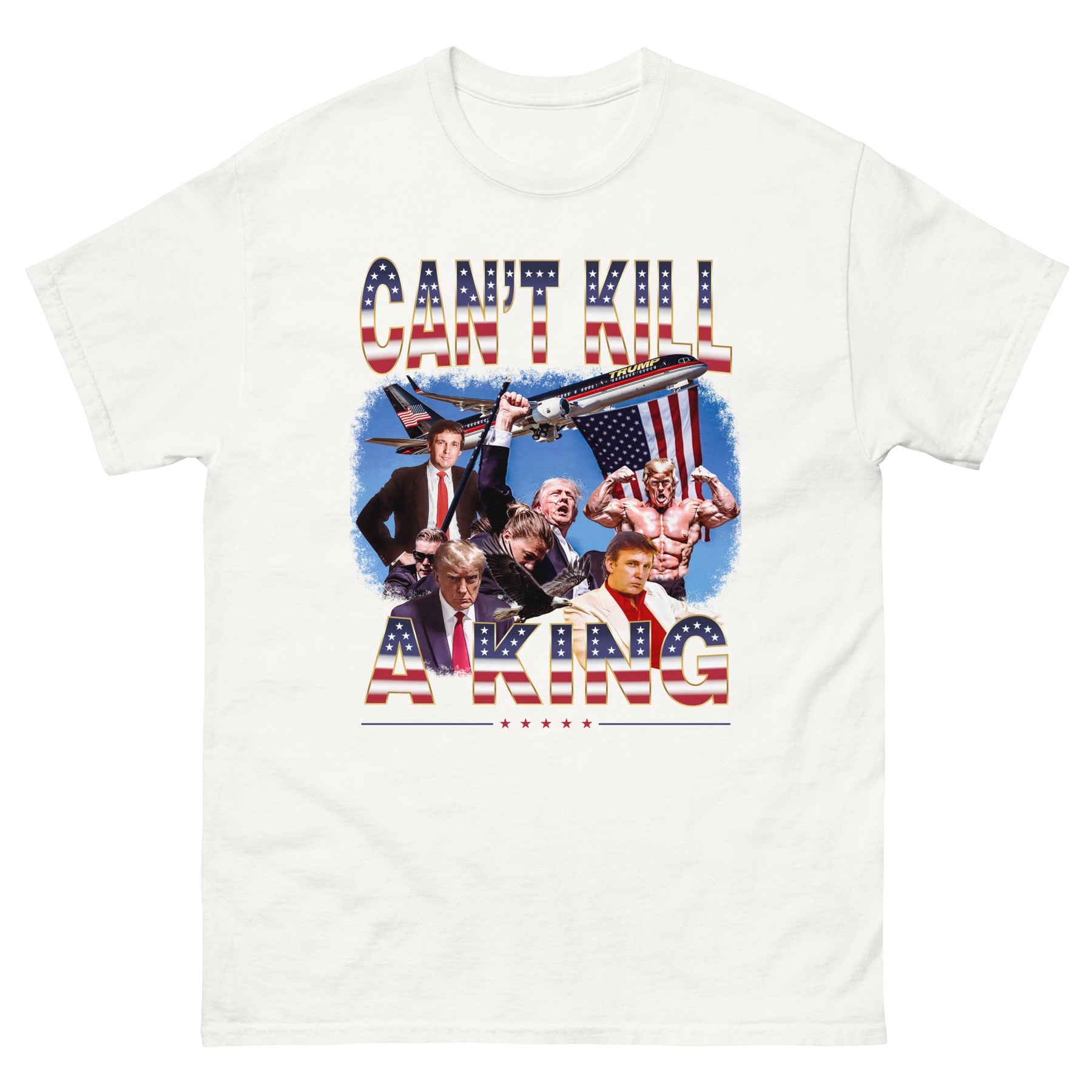 trump assassination attempt maga america usa president cant kill a king graphic tshirt