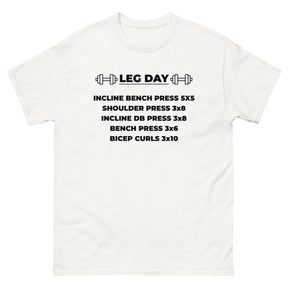 Leg day but not training legs funny gym shirt
