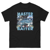 master baiter funny fishing graphic tshirt black