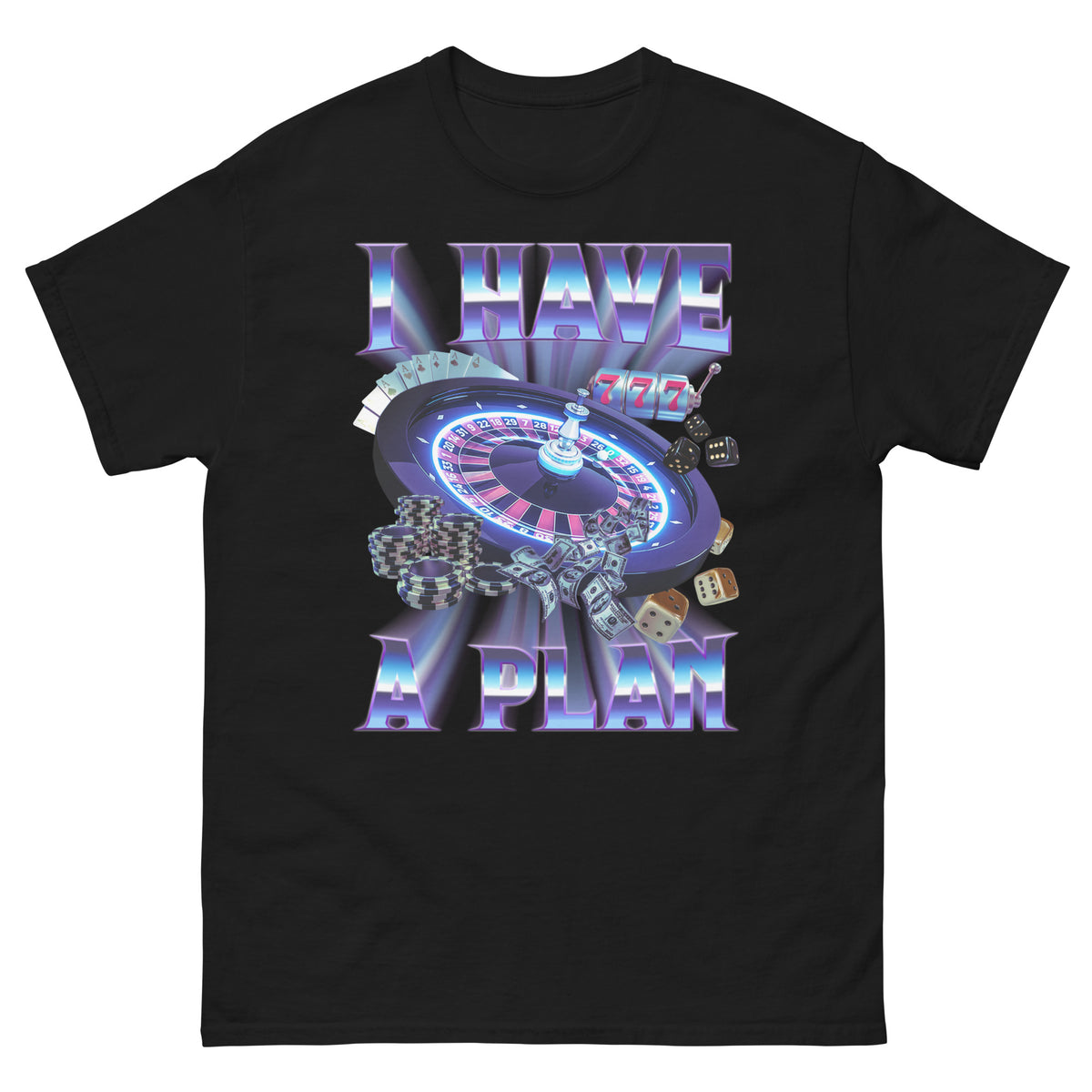 professional gambler roulette casino tshirt funny i have a plan