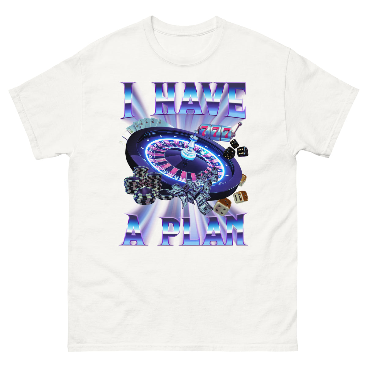 professional gambler roulette casino tshirt funny i have a plan